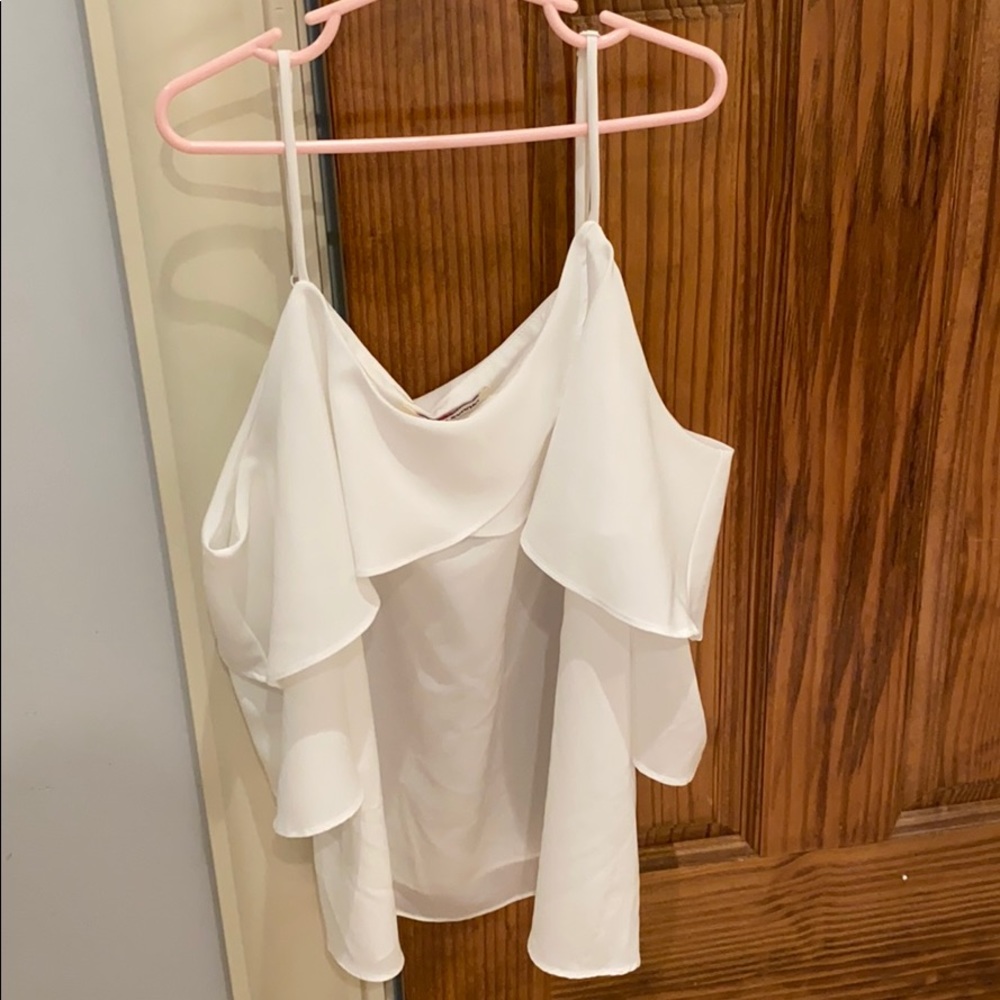 White silky shirt!